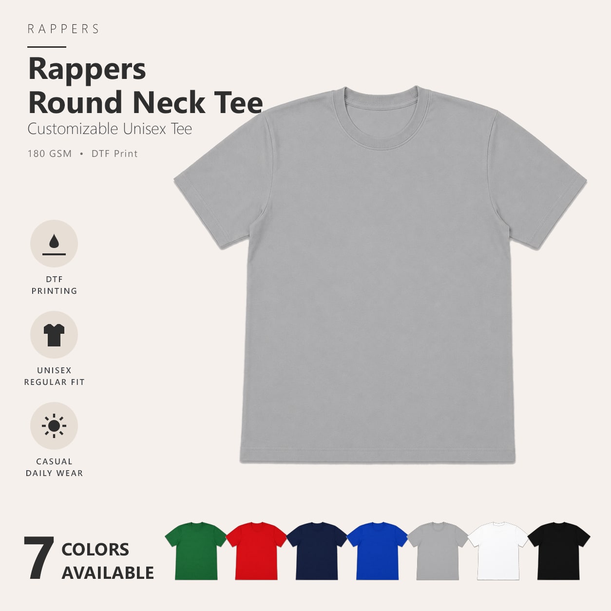 Lightweight Tee · 180 GSM