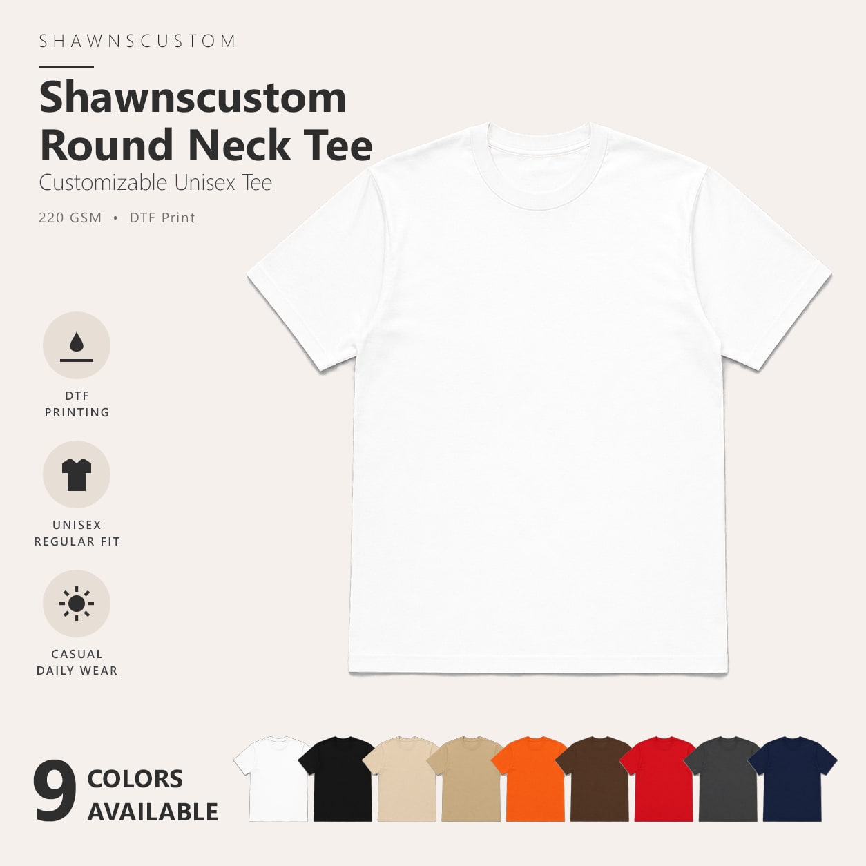 Cotton Tee · 220 GSM